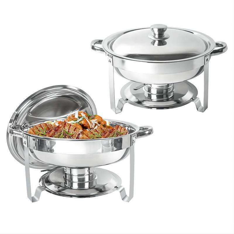 Stainless Steel Round Chafing Dish with Hangable Heat Preservation Container