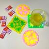 Cup Mat Resin Mold Holographic Coaster Silicone Mold Multi-functional Drink Coasters Epoxy Casting Mold DIY Art Tool