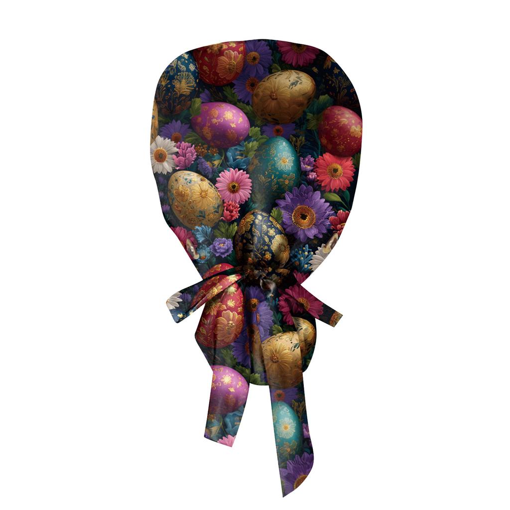 Berretto da lavoro alla moda con stampa, Berretto casual da donna con coda di cavallo, Berretto da lavaggio, Berretto Baotou