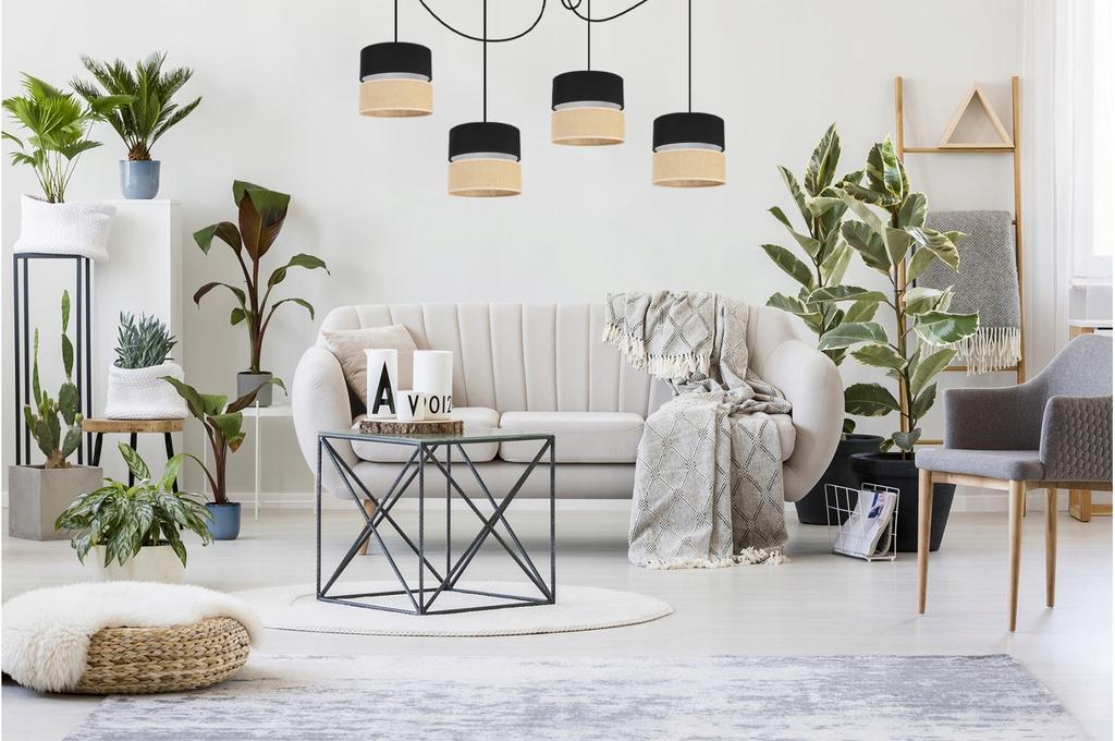 Spider Ceiling Hanging Lamp, Lampshade 20 Cm Black