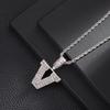 Hip Hop Letter Pendant Zircon Necklace Popular Instagram Personalized Accessory Niche Design Men's and Women's Pendant Necklace
