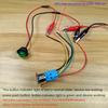 22mm Momentary Push Button with Wire Socket 3A-12-24V(AC/DC) 1NO 1NC SPDT On Off Metal Waterproof IP65 Self Reset (Red&Green LED)