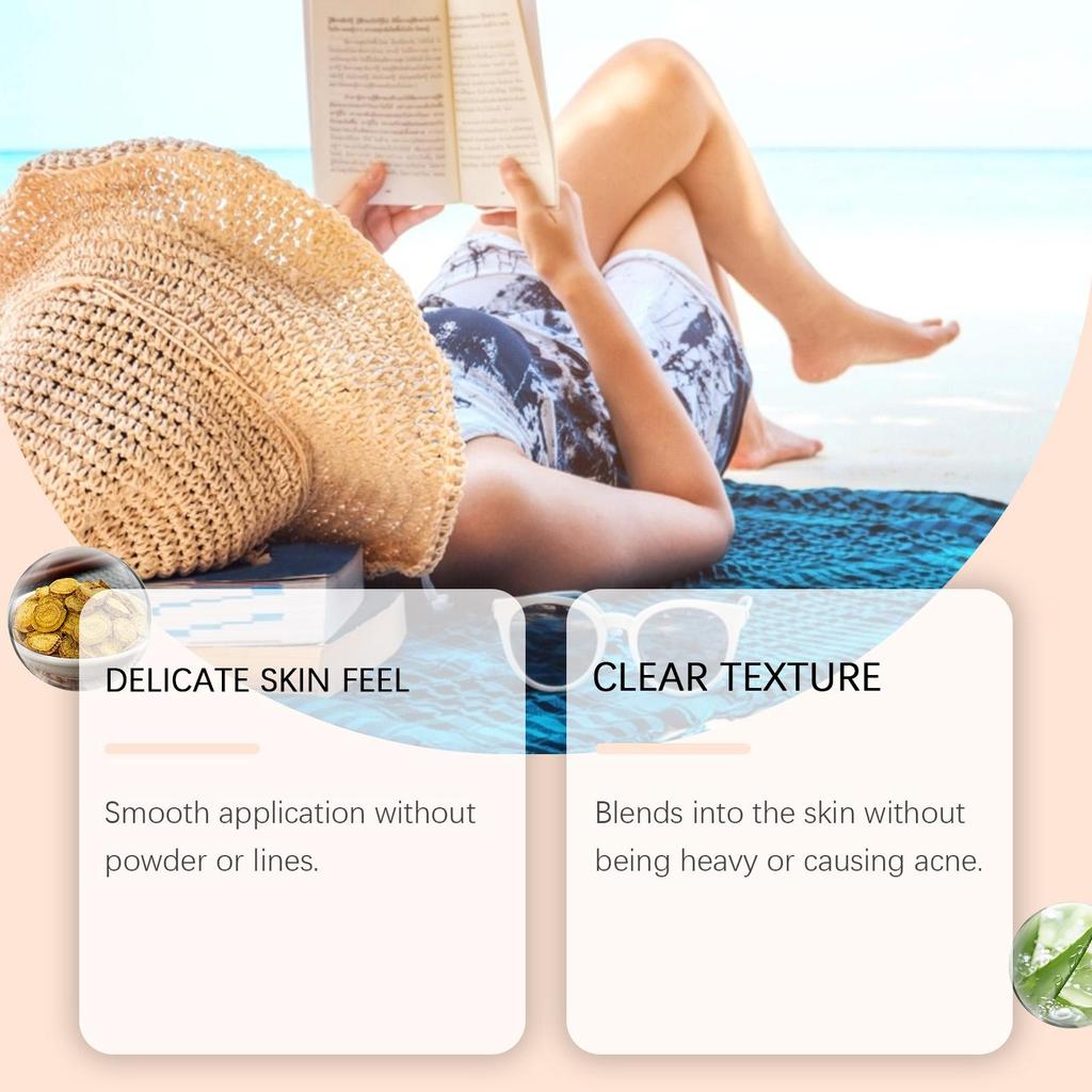 Feuchtigkeitsspendende Schützende Creme Sommer Outdoor Sanfte Hautpflege Feuchtigkeitsspendend Nicht klebrig Leichte Hautcreme