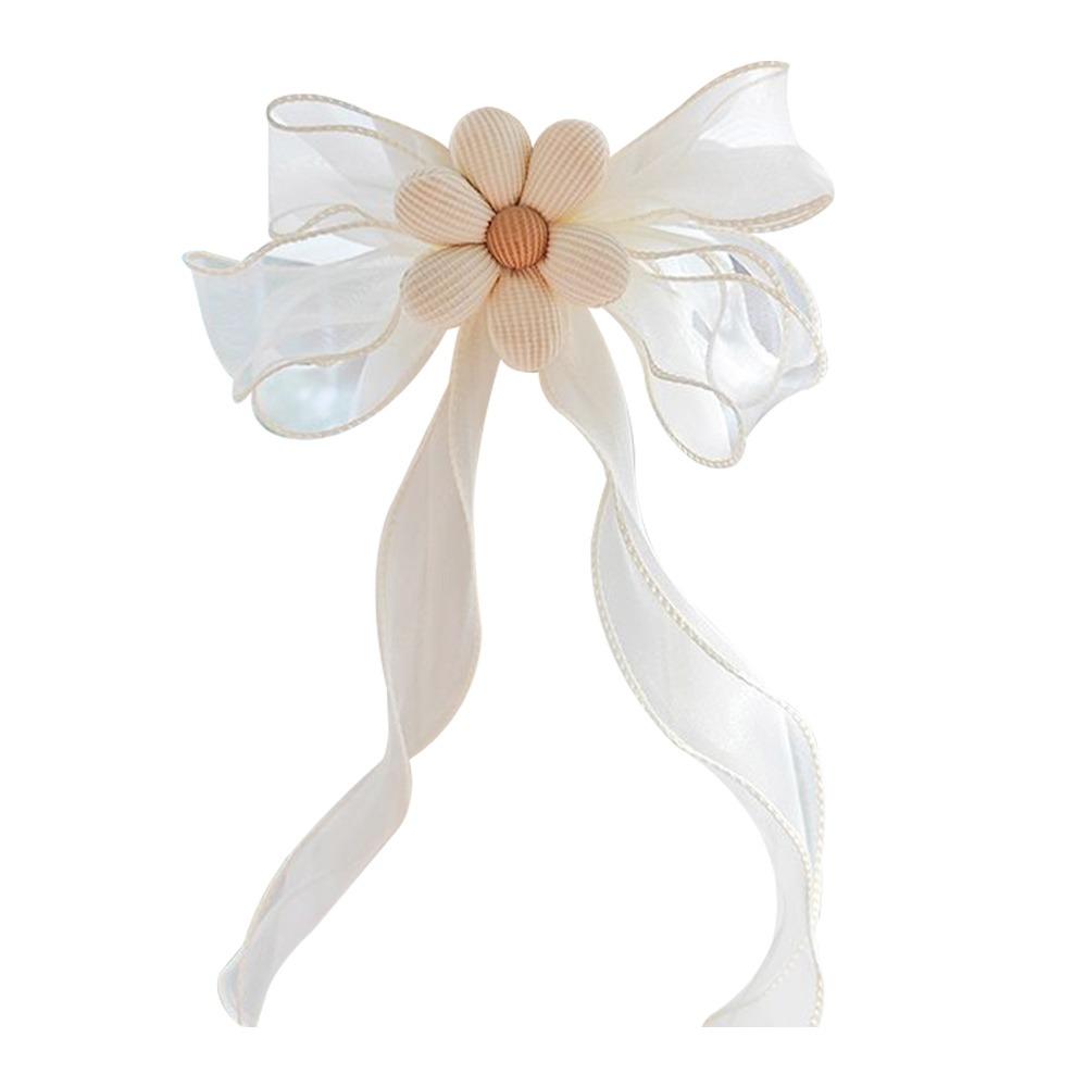 

Pink Tulip Bow Curtain Tieback Organza Material Tassel Design Curtain Holdback Pearl Beaded Lace Pattern Decorative Curtain Ties