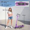 Electric Scooter for Kids 6-14 Years, with Colourful Lights, Purple