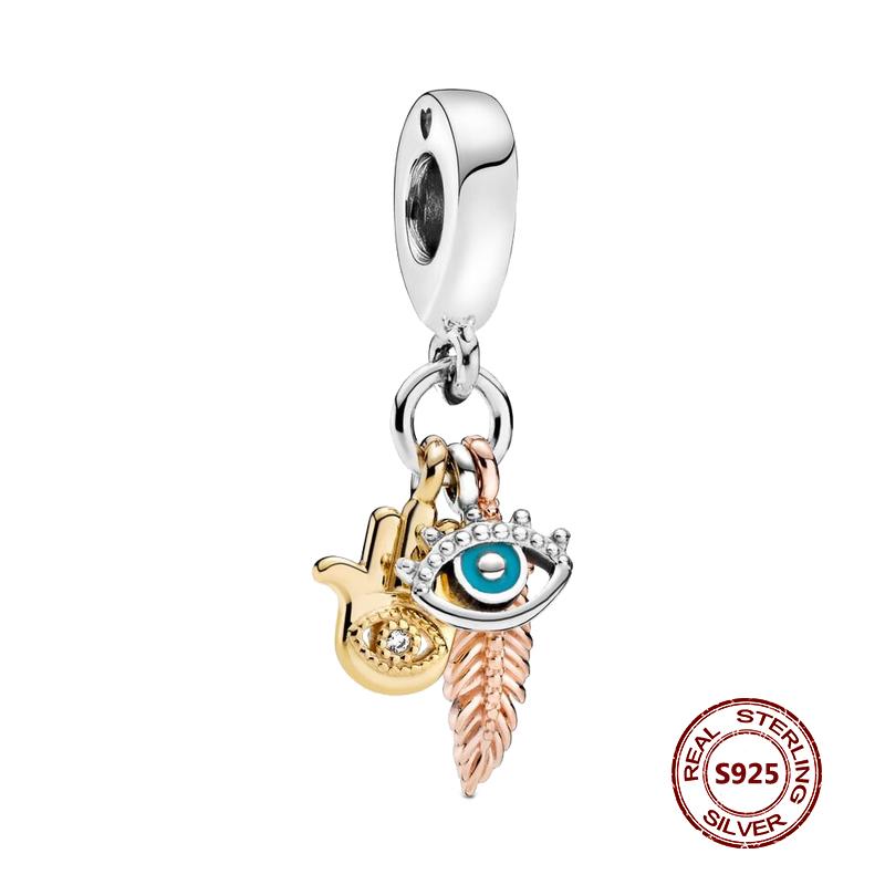Charms camaleonte adatti a braccialetti originali alla moda in argento 925 con zircone, perlina a forma di polpo e tartaruga, ciondolo a forma di farfalla e lucciola, fai da te per realizzare gioielli