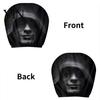 Breathable Elastic Headrest Sleeves 4 Pcs Halloween Car Covers, Creepy Ghost Face Seat Polyester Accessories Protector, Universal Auto Decor
