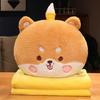 Plyšový ohřívač rukou s kresleným zvířetem, roztomilý králík, kočka, medvěd, shiba inu, pes, hračky Peluche, plněné měkké polštáře na pohovku