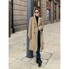Version Short Medium Long Knee Length Coat Trendy Khaki Colored Trench Coat for Women New Korean