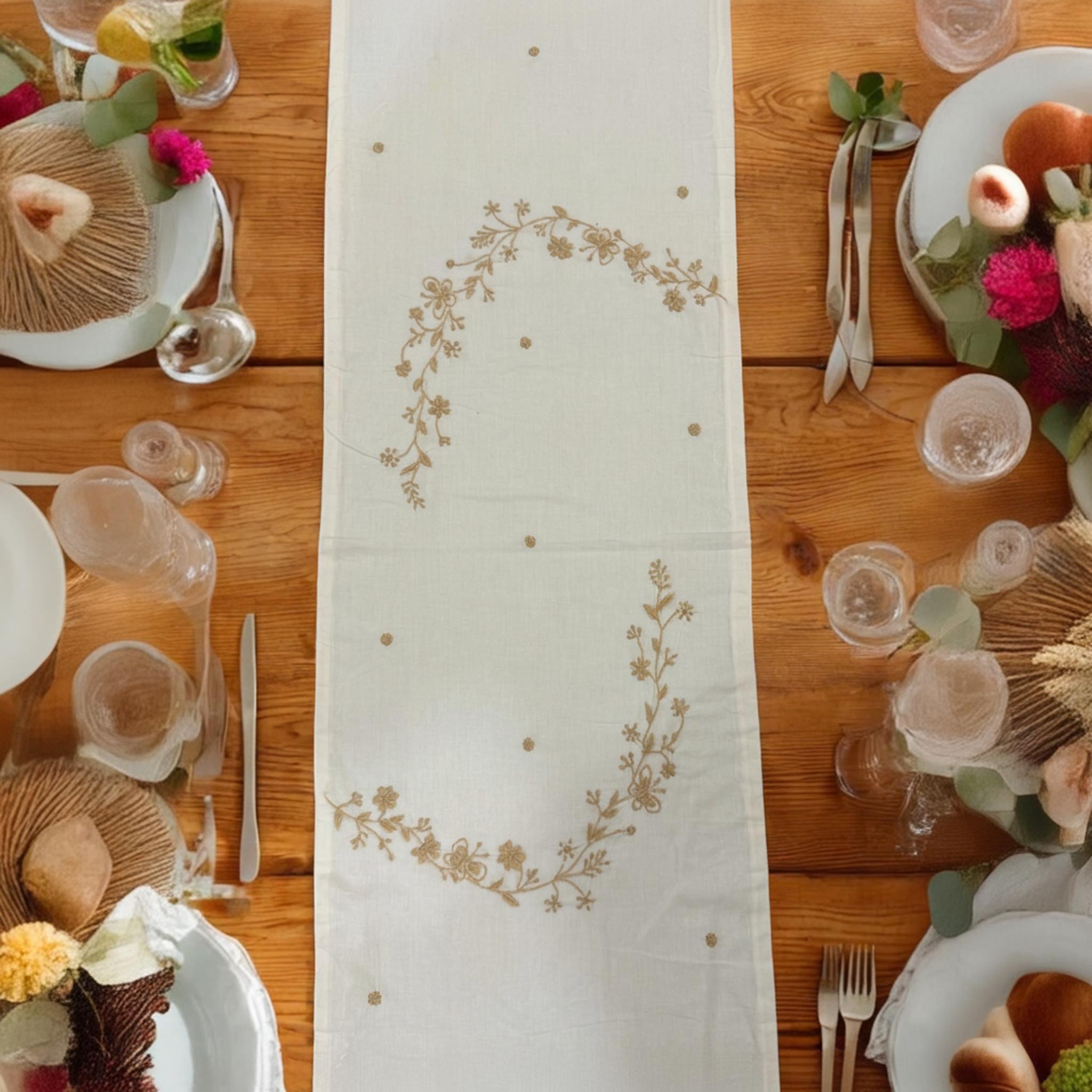 Бегун, любящий цветы бежевый