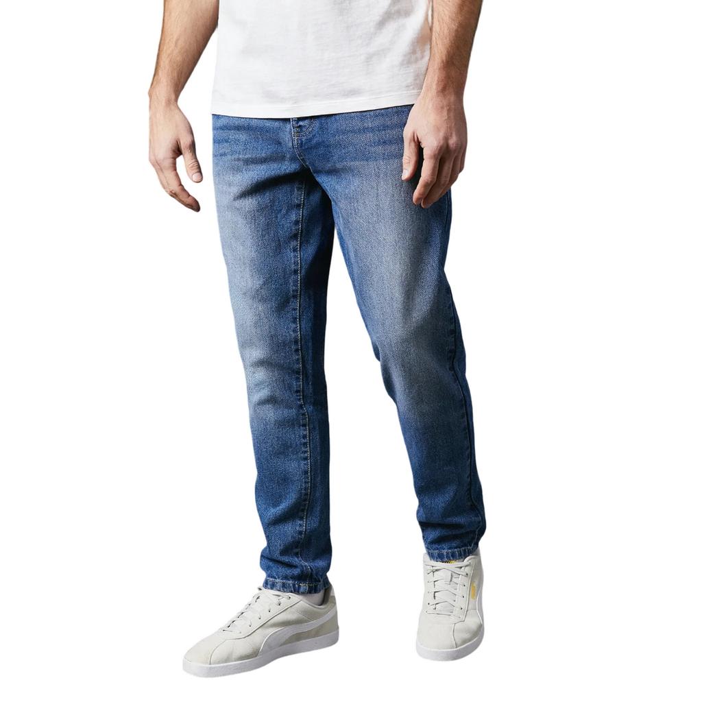Maine Mens Mid Wash Slim Jeans