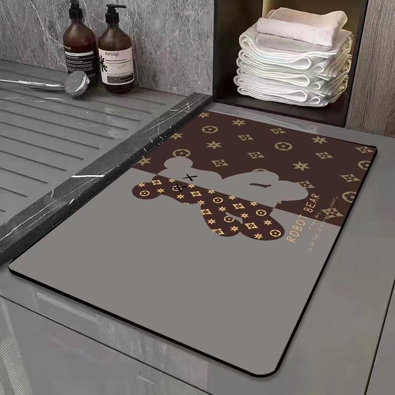New Morandi Color Bathroom Doormat Balcony Floor Mat Modern Simple Bedroom Living Room Waterproof Leave-in Carpet