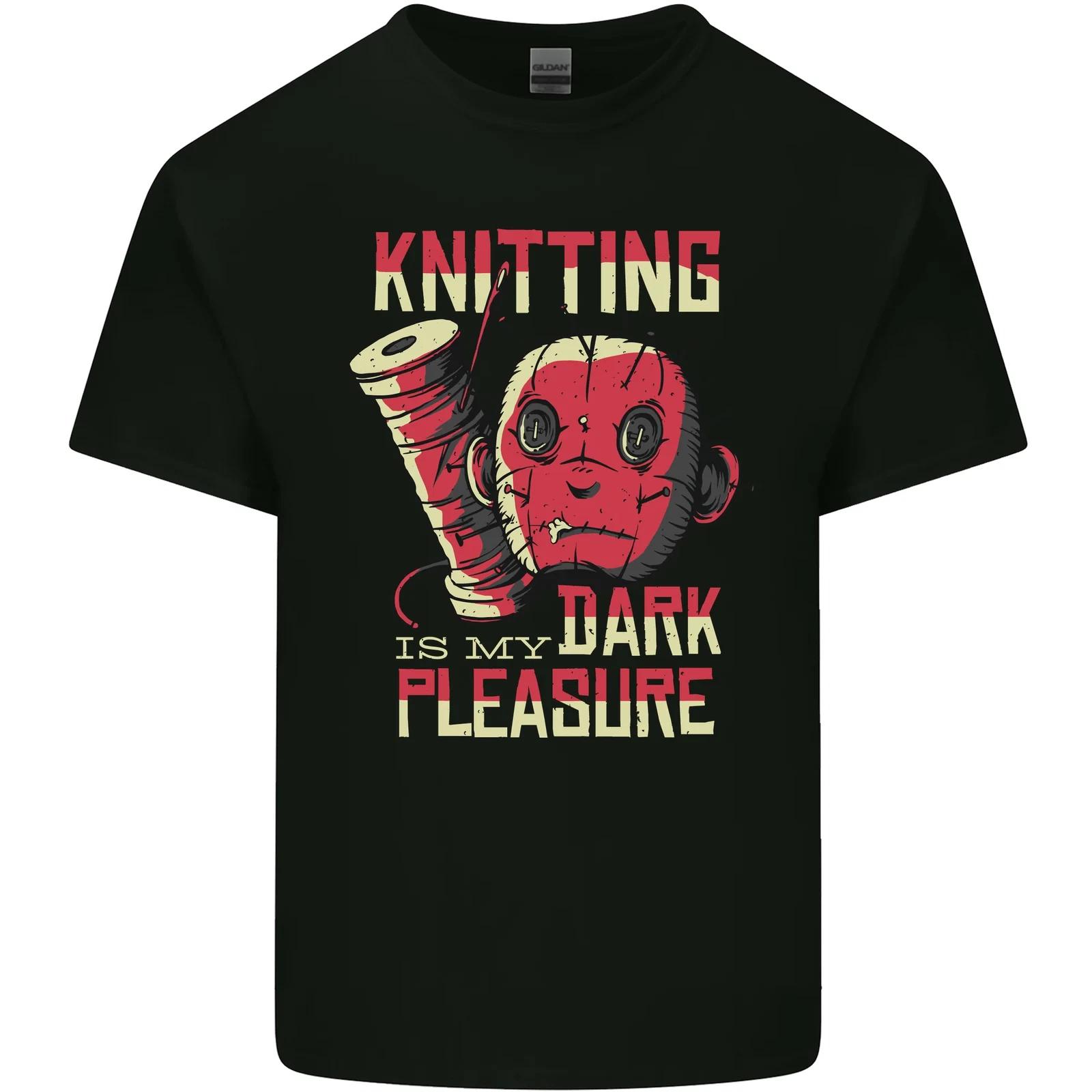 

Knitting is My Dark Pleasure Sewing Kids T-Shirt Childrens L