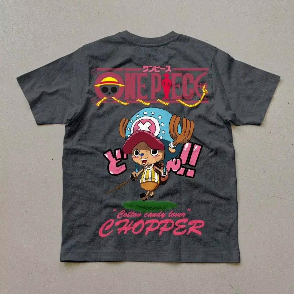 

One Piece Chopper Cotton TShirt Casual Anime Style Streetwear Hip Hop Fashion S