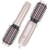 Cordless Curling Iron 2024 New Portable Travel Curling Iron Mini Brush for 7000mAh USB Rechargeable Curling Wand Brush with Negative Pink Brush,