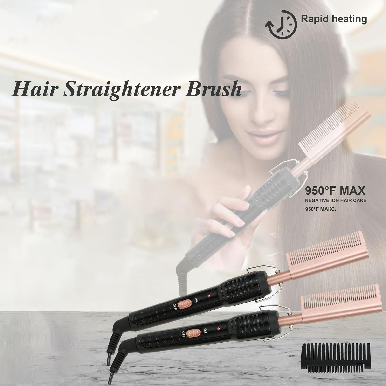 

Электрическая расческа для завивки, бытовая плойка, двойное использование для влажных и сухих волос, медная расческа, многофункциональная расческа для выпрямления вьющихся волос R.599