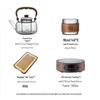 YIHUTEA Chinese Style Glass Tea Set with Electric Ceramic Stove