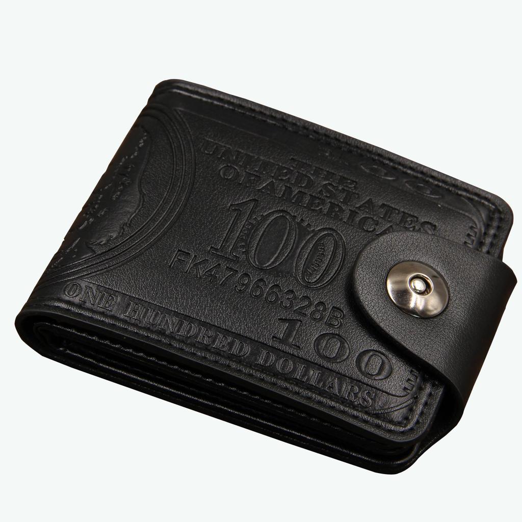 Men's Retro US Dollar Short Large Capacity Magnetic Buckle Wallet