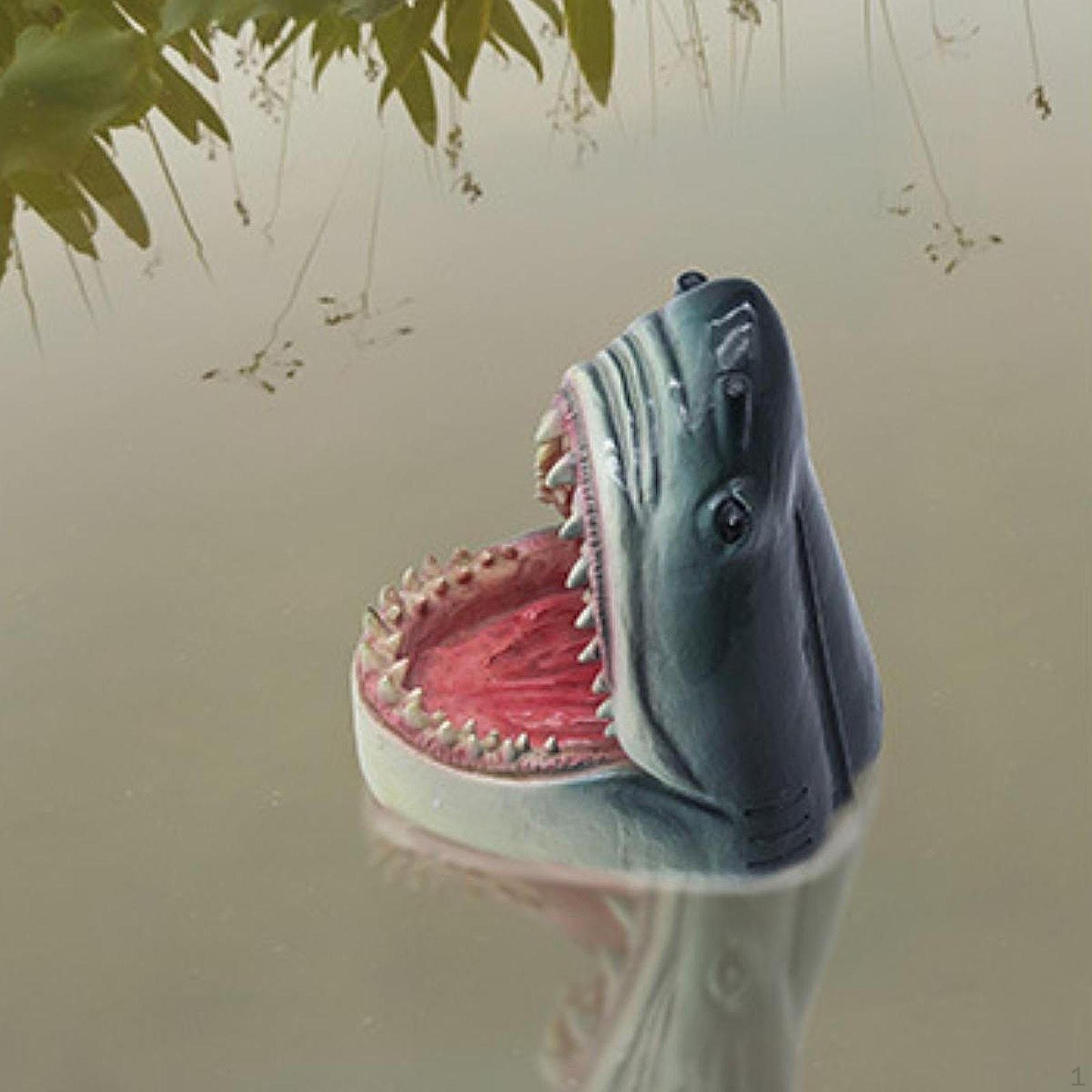 

Плавающая голова акулы для бассейнов скульптура животных водный объект 22.5cmx20cmx22.5cm