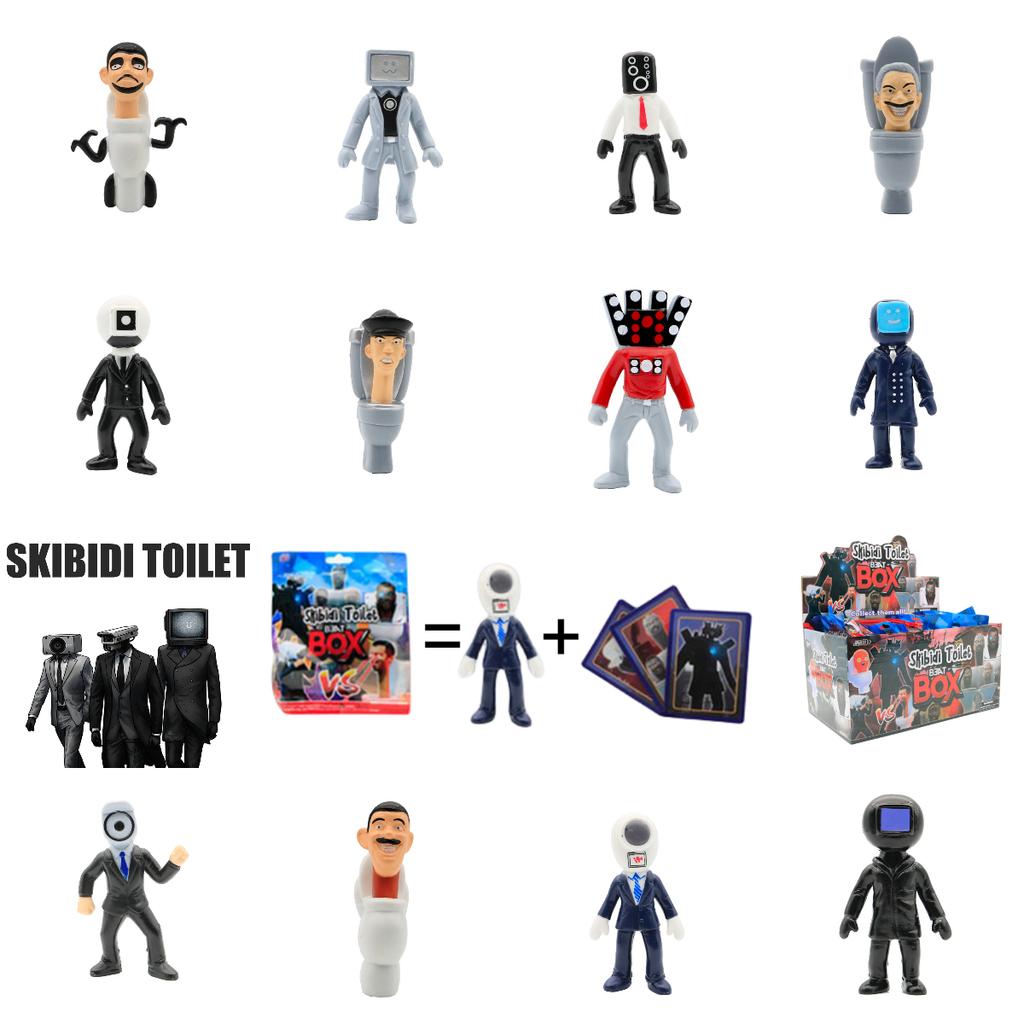Skibidi Toilet Mini Man Figure Model Toy Battle Game Desk Decor Kids Figurine