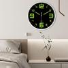 1 Pcs Luminous Wall Clock Light In Dark Night Digital Quartz Movement Bedrooms Living Room Study Loudspeaker Mute Clock For Home