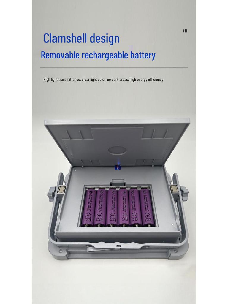 Ultra-Bright Solar Rechargeable Waterproof Portable Floodlight for Outdoor Camping and Night Market Emergencies