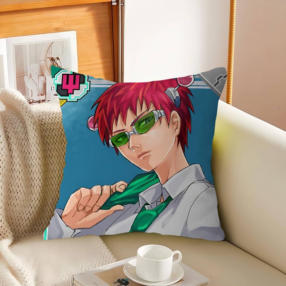 K-Kusuo Saiki Cushion Cover Pillowcase Upholstery Sofa Throw Pillow Home Decor Pillowcas