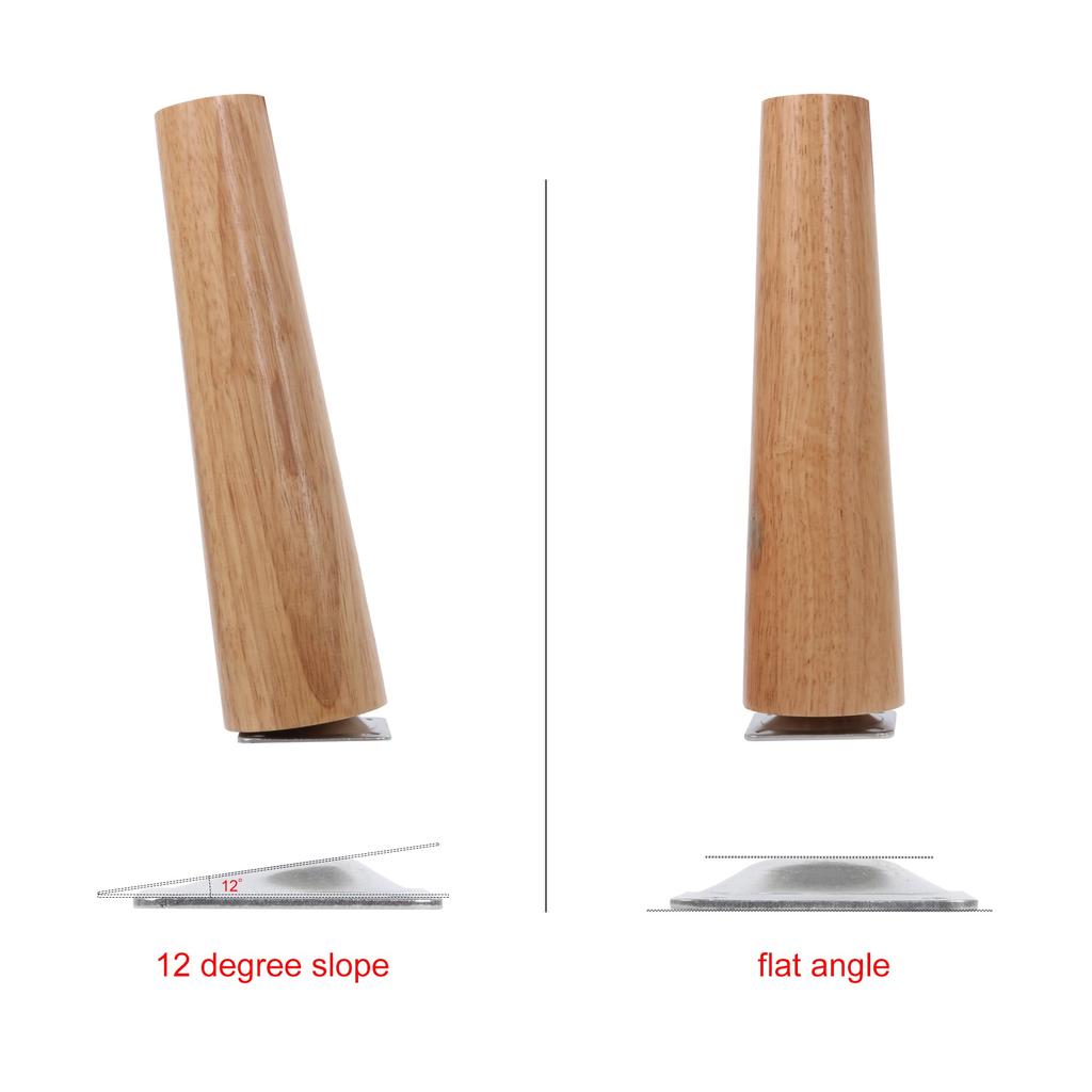 Logyues 4-Pack Furniture Leg Mounting Plates, Washers, Square, 4.8x4.8cm, Iron, 12 Degree Angle, with Screws, Silver