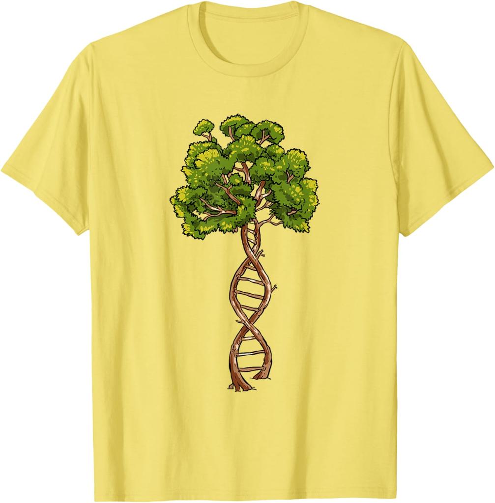 DNA Baum des Lebens Wissenschaft Genetik Biologie Liebhaber Grafik T-Shirt Kurzarm Lässig Rundhals T-Shirt