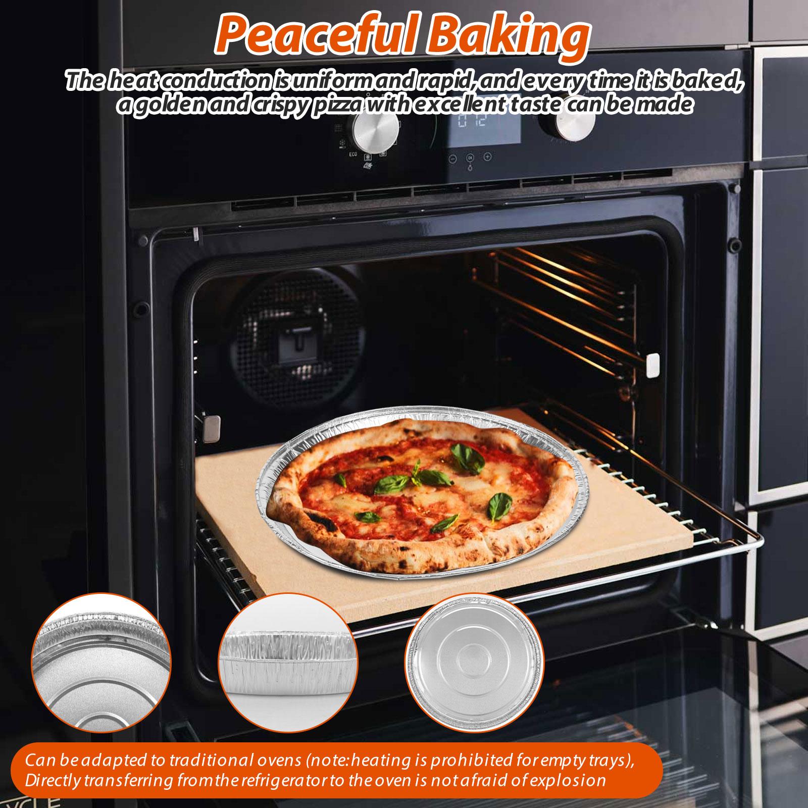 20Pcs Pizza Pan Aluminum Foil Trays 10/12 Inch Round Pizza Pan Aluminum Foil Bakeware Tray Oven Disposable Foil Food Container