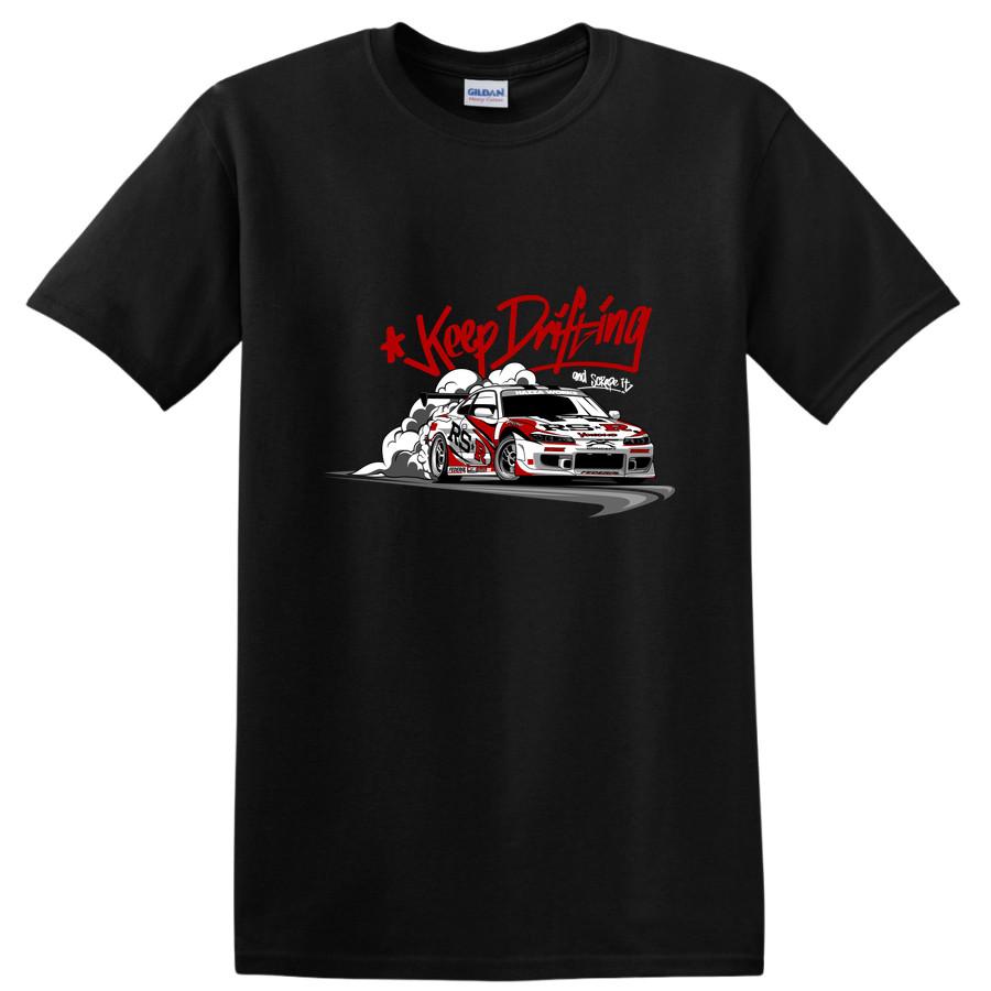 Keep Drifting Car T Shirt Graphic Drift Racing Tee Automotive Motorsports Art S