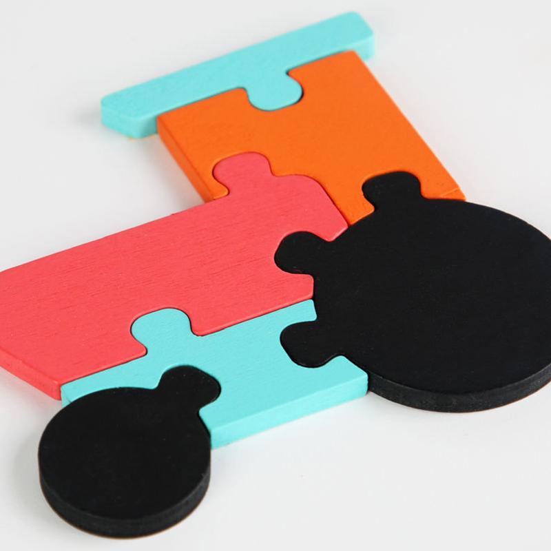 Wooden Kid Toy Cartoon 3D Children Puzzle Toys Intelligence Kids Jigsaw Toy Montessori Educational Learning Toys