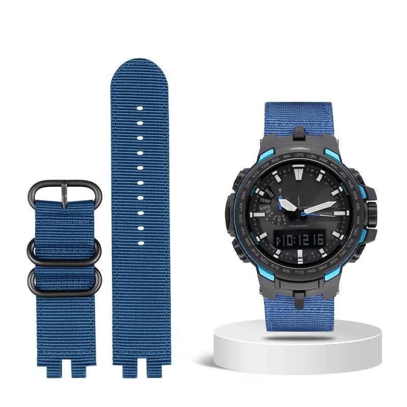 Klasyczny nylonowy pasek do zegarka dla serii Casio PROTREK PRW-3000 3100 6000 6100Y Płócienny pasek na nadgarstek Męski pasek do zegarka bransoletka