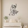 Metal Wall Art Dancing Couple, Romantic Line Art Decor, Latin Dance Metal Wall Sculpture, Flamenco Salsa Decor for Home