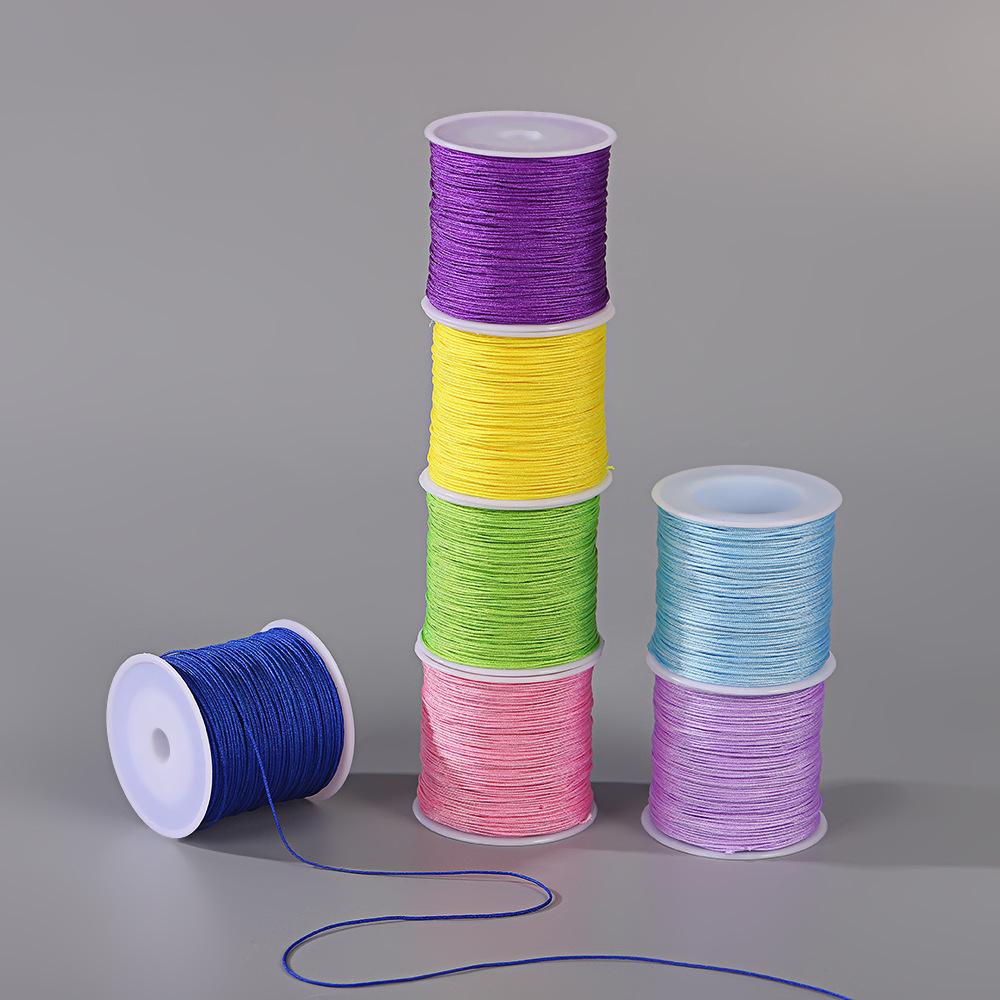 Handmade No. 72 Jade Thread - 0.8mm Wear-Resistant String for Jewelry Crafting, Hand Rope, Bracelets, DIY Necklaces, 50m