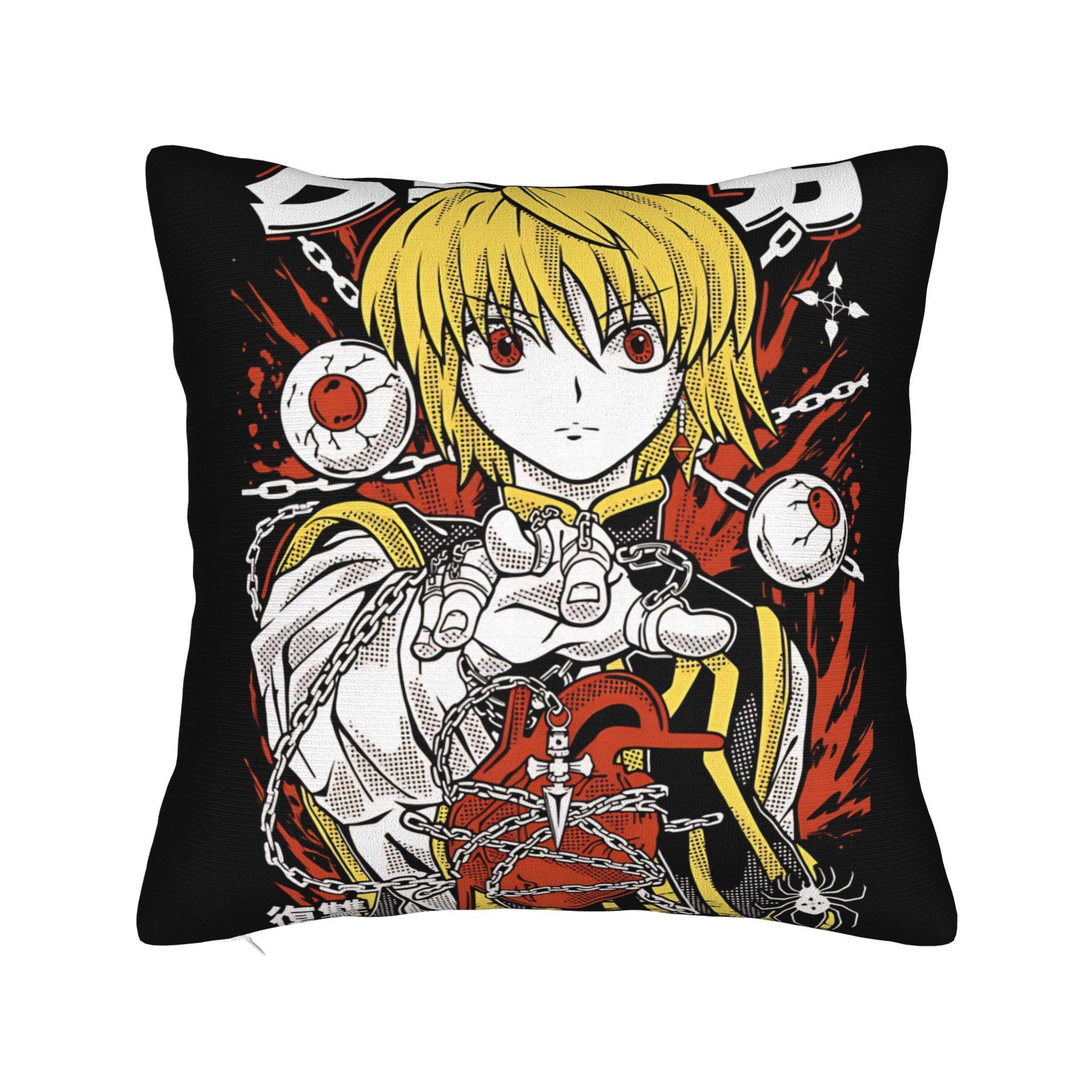 

Kurapika HXH Anime Pillowcase Printed Fabric Cushion Cover Decorations Throw Pillow Case Cover Home Square 40X40cm 30cmx30cm