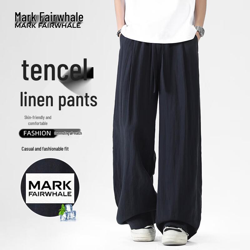 MARK FAIRWHALE Men s 2026 Summer Tencel Linen Casual Pants XL