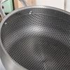 Stainless Steel Honeycomb Non-Stick Double-Handle Wok with Lid, Multi-Functional Home Frying, Stir-Frying, and Stewing Pot