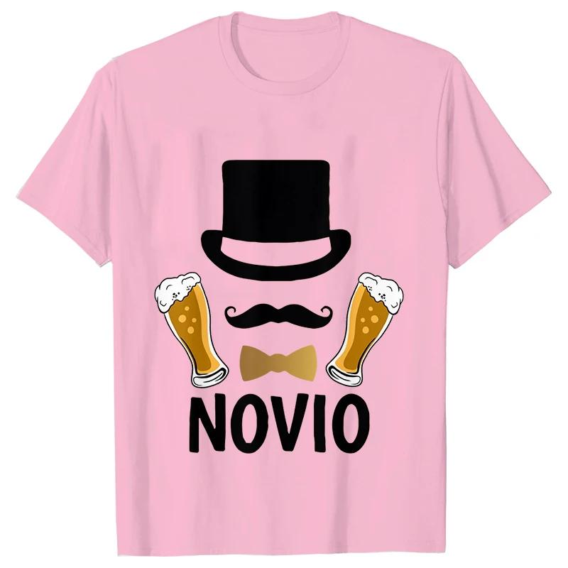 Father's Day Beer Graphic Tops Spanish Single Farewell Bachelor Party T-shirts Evg Future Team Groom Man Wedding Oversized Tees