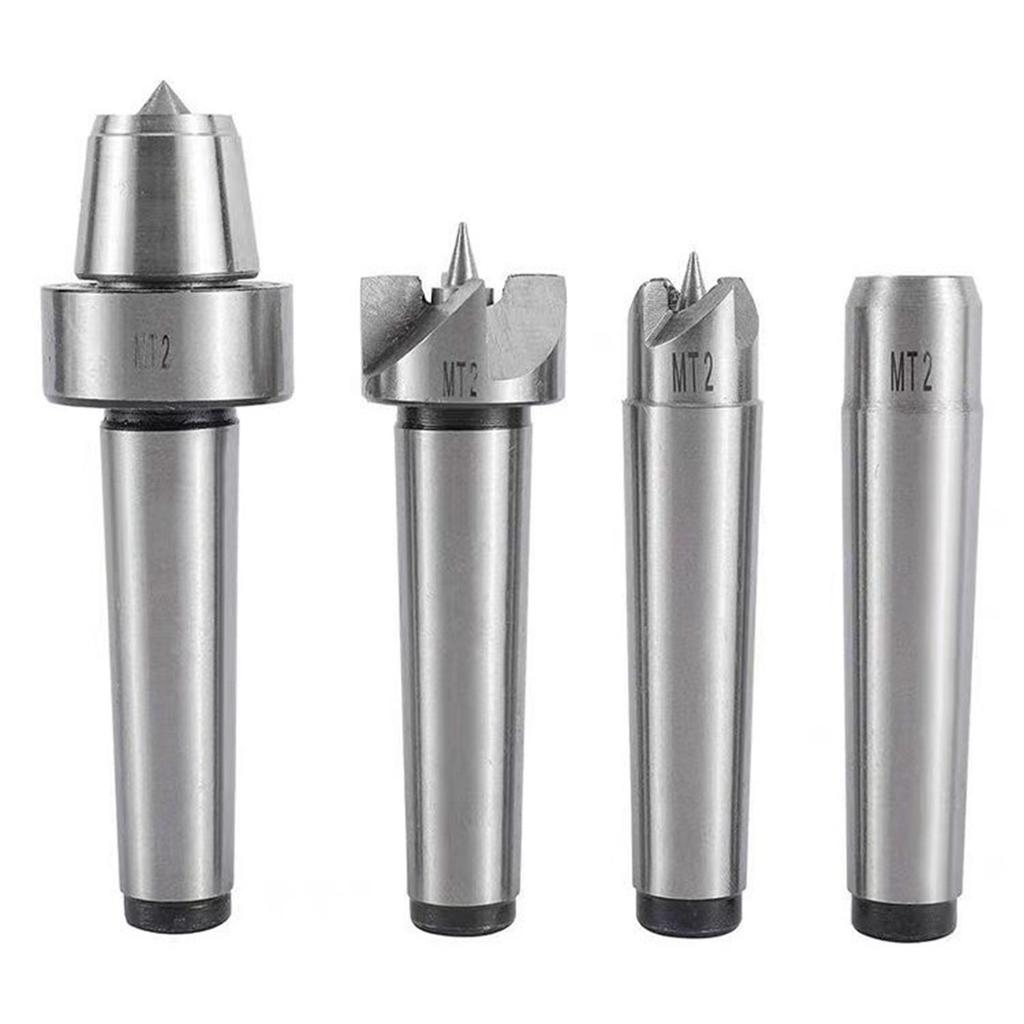 4ks MT2 Soustružnický nástroj na dřevo Hrotový otočný hrot Sada Kuželový nástroj pro obrábění dřeva a kovu Nudný koník Soustruh Frézování