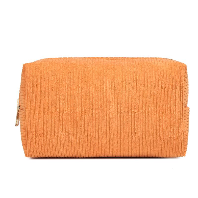 Corduroy Octagonal Winter Cosmetic Travel Bag - Large Capacity Toiletry Storage
