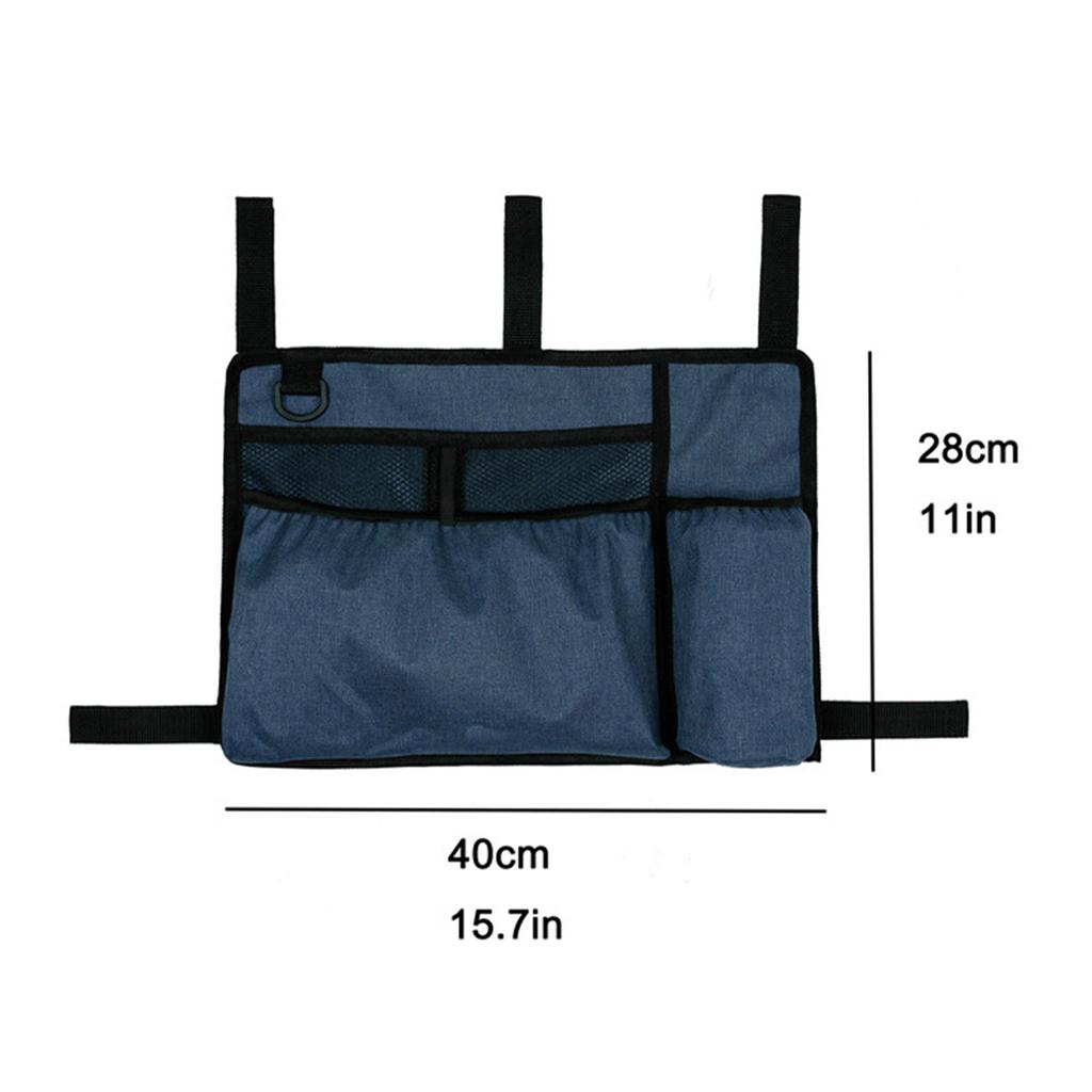 Walker Bag with Cup Holder Large Capacity Wheelchairs Storage Bag Folding Carry Storage Pouch Organizer for Seniors Elderly