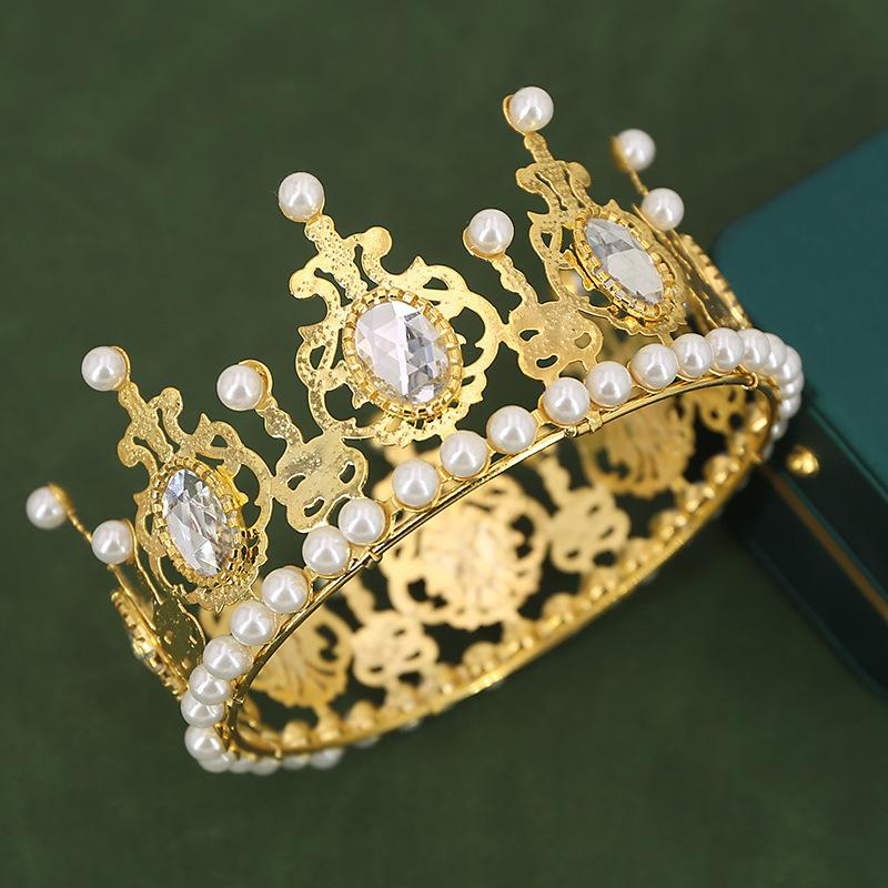 Свадебная корона головной убор цветной кристалл королева украшение на день рождения торт — фото 4