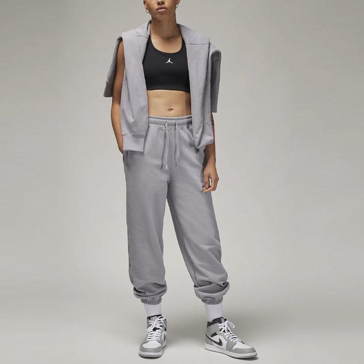 Jordan Flight Fleece Cuffed Joggers Women Bottoms Cement-Grey DQ4607-011