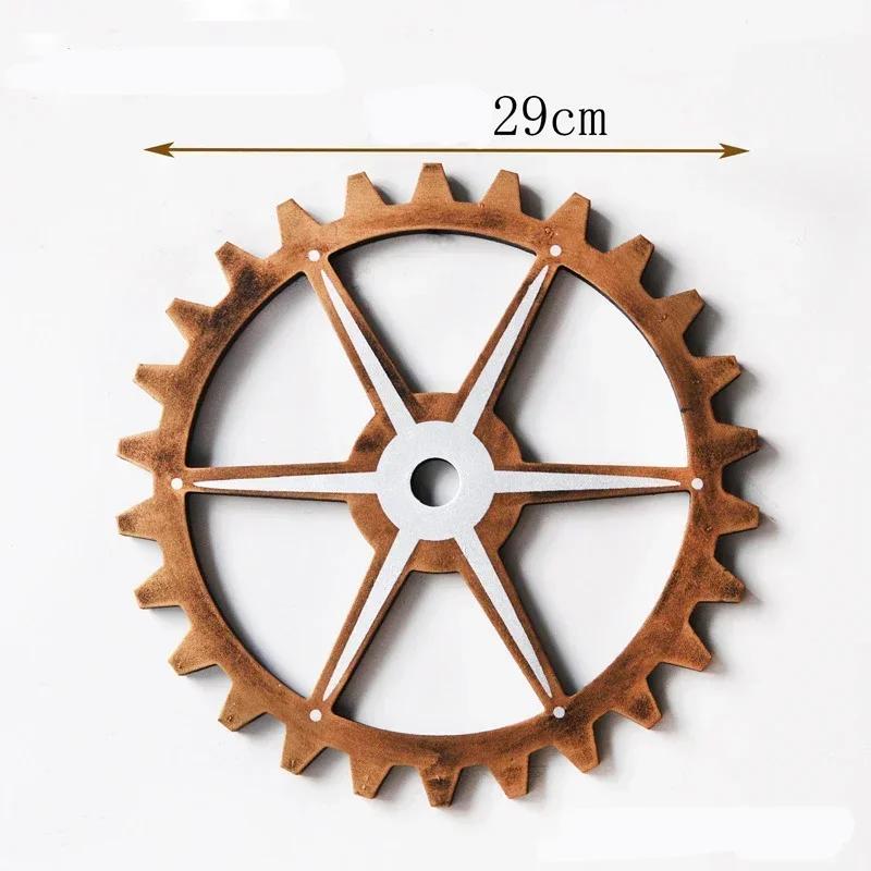 Vintage Zlaté Dřevěné Kolo Steampunkové Soukolí Socha Soukolí Retro Design Ozdoby Bar Pub Nástěnná Dekorace Ozubené Kolo Rustikální Dekorativní Dřevěné Řemeslo
