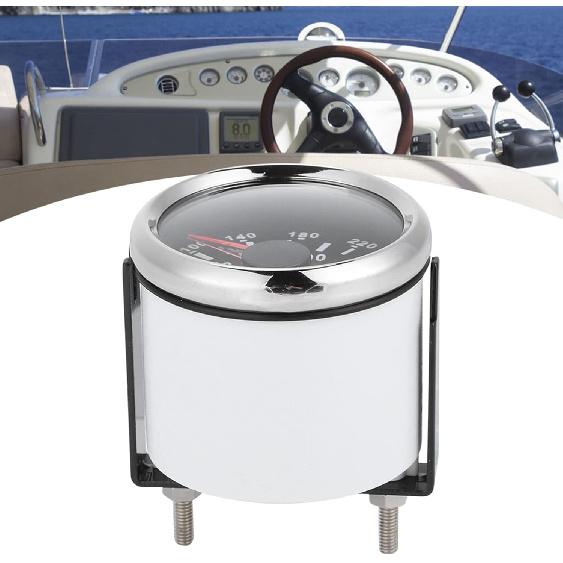 Water Temperature Gauge, 52mm/2in Marine Engine Water Temperature Gauge 40-120 ℃ Indicating Range IP67 Water Temp Meter Instrument Tool for Boat RV