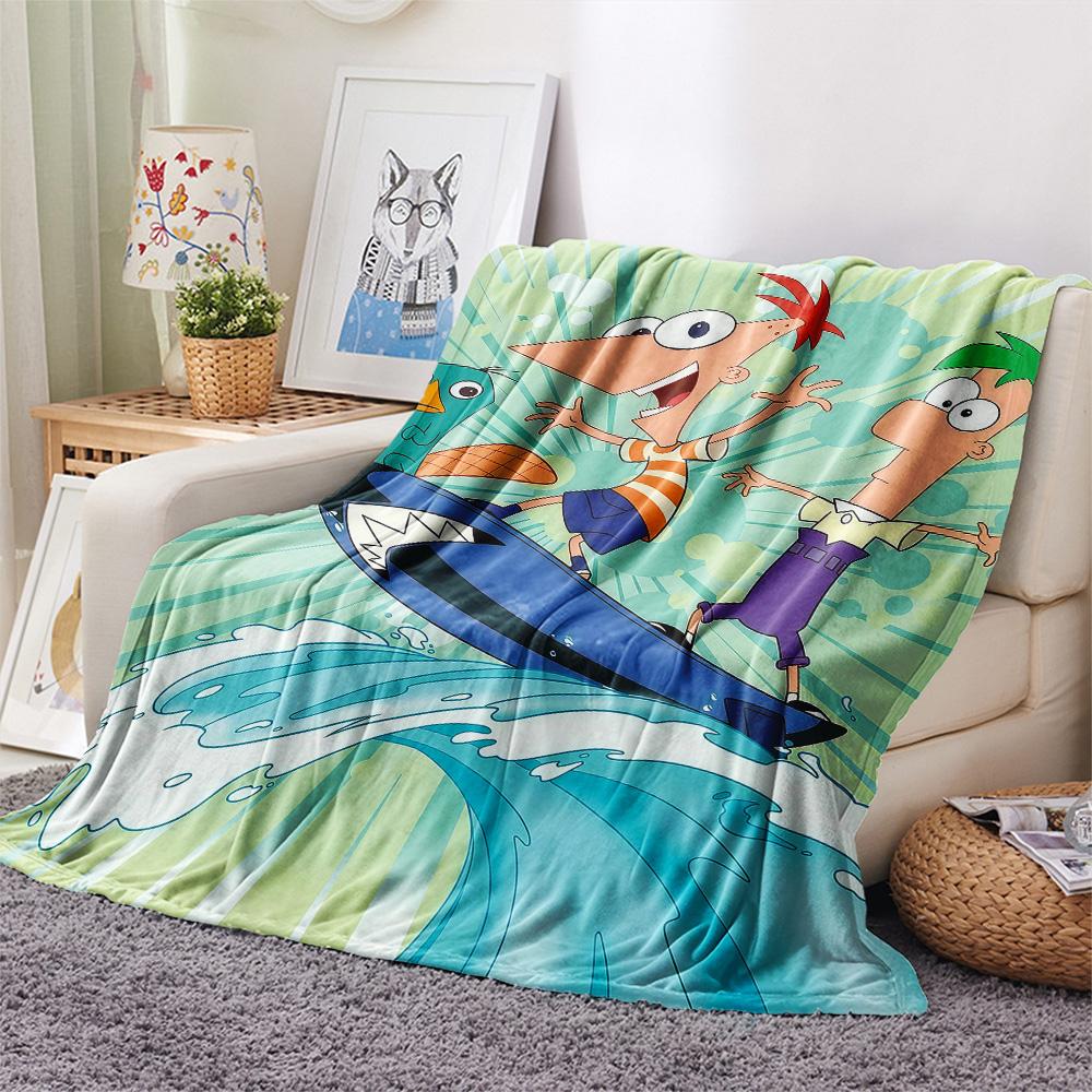 Phineas and Ferb2 Flannel Blanket, High quality Comfortable for All Seasons, Home Decor, Warmth and Comfort