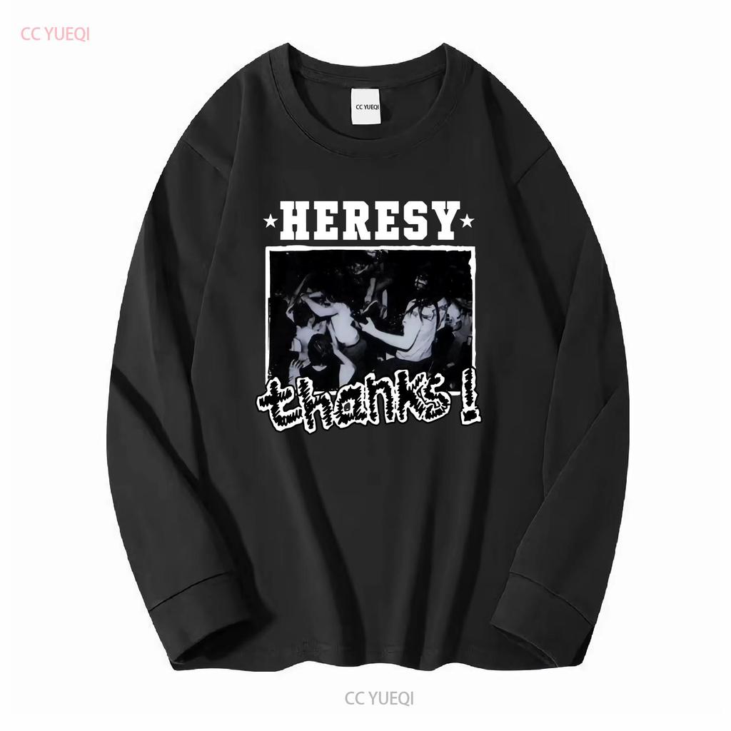Heresy T-Shirt Danke ep UK Hardcore Softstyle 9 Farbvarianten lange oder kurze Ärmel vintage gewaschen lässig stilvoll weich dehnbar