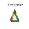 USB-wiederaufladbare LED-Pyramidenwürfel-Nachtlicht Mischfarbenwürfel Dekorative Tischlampe Nachttischlampe