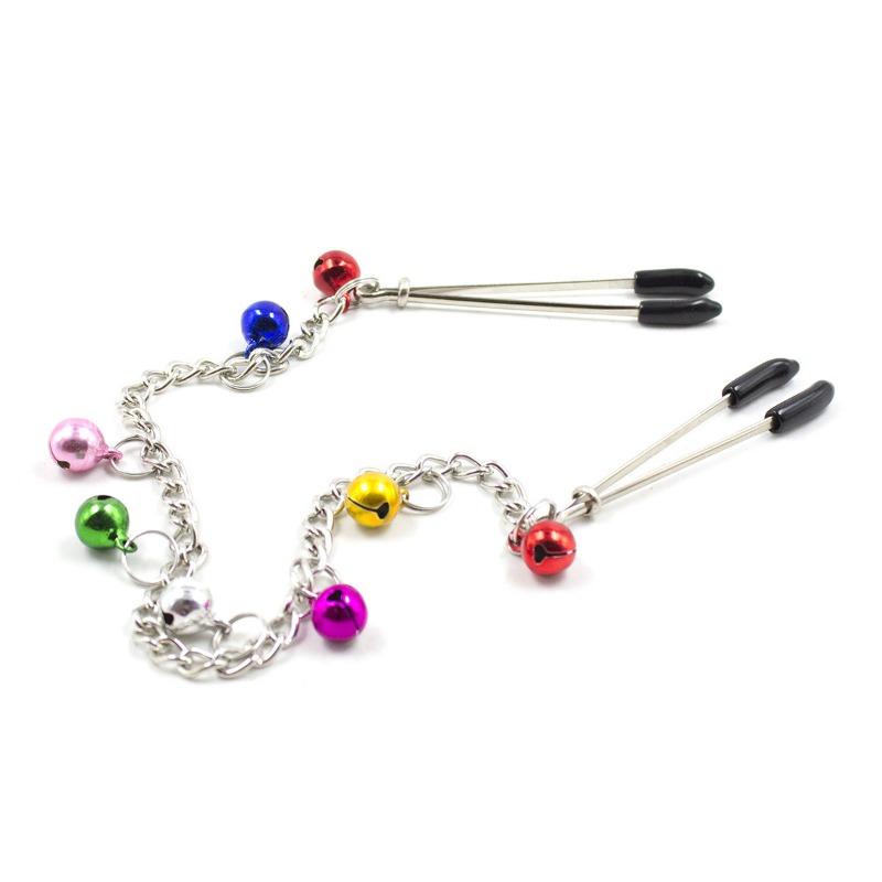 Colorful Bells Body Jewelry Chain with Adjustable Clips Clamps